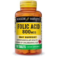 Mason Natural Folic Acid 800 mcg Фолиевая кислота 100 таблеток: Тип Витамин B
