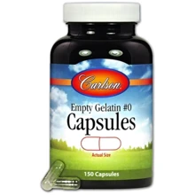 Carlson Labs Empty Gelatin #0 Capsules, 150 Capsules (CAR-09420): Форма выпуска Капсулы