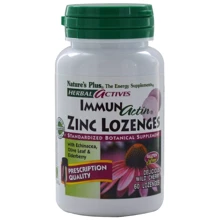 Nature's Plus Immun Actin Zinc,Wild Cherry, 60 Lozenges (NTP7447): Форма выпуска Таблетки для рассасывания