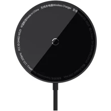 Зарядное устройство Baseus Wireless Charger MagSafe Simple Mini3 Magnetic 15W Black (CCJJ040001) for iPhone 16 I 15 I 14 I 13 I 12 series: Особенности MagSafe