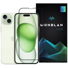 Защитное стекло для iPhone Monblan Tempered Glass Dust-Proof Anti Static Black for iPhone 15 Plus: Тип защиты экрана на экран