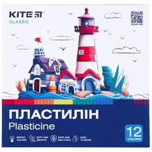 Пластилин восковой Kite Classic 12 цветов 240 г (K-1086): Производитель KITE