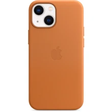 Чехол для iPhone Apple Leather Case with MagSafe Golden Brown (MM0D3) for iPhone 13 mini: Цвет коричневый