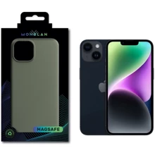 Чехол для iPhone Monblan Silicone Case MagSafe Olive for iPhone 14: Цвет зеленый