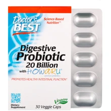 Doctor's Best, Digestive Probiotic with Howaru, 20 Billion CFU, 30 Veggie Caps (DRB-00362): Тип Прибуток