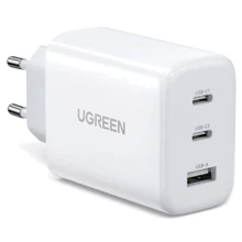 Зарядное устройство Ugreen Wall Charger 2xUSB-C+USB CD275 65W White (90496): Особенности Быстрая зарядка, Power Delivery (PD), USB-C
