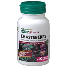 Natures Plus Herbal Actives Chasteberry 150 mg 60 caps Экстракт плодов авраамового дерева: Форма выпуска Капсулы