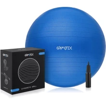 М'яч для фітнесу Gymtek 65 см синій + насос: Діаметр, см 65