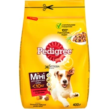 Сухой корм Pedigree для взрослых собак Говядина и овощи 400г (5998749120897): Тип Сухой корм