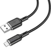 Кабель Borofone USB Cable to microUSB Cyber 1m Black (BX90): Тип USB Cable - microUSB