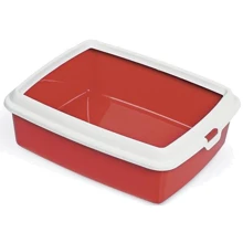 Туалет для кошек Hydra Mini Red с рамкой 43х31х12 (8022967011617): Вид Открытый