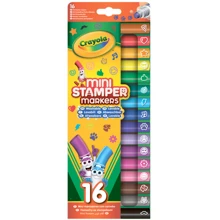 Набір міні-фломастерів Crayola зі штампами (washable) 16 шт. (58-8741): Тип Смываемые