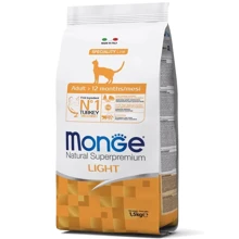 Сухой корм для котов Monge Cat Light с индейкой 1.5 кг (70005548): Тип Сухой корм