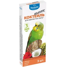 Лакомство для волнистых попугаев Природа Колосок Коктейль гибискус чумиза кокос 90 г (4823082400959): Вид корма Лакомства