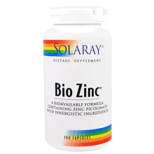 Solaray Bio Zinc 100 Caps Био цинк: Тип Цинк