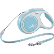 Поводок-рулетка Flexi New Comfort M до 20 кг 8 м блакитний (4000498043110): Тип шнура трос
