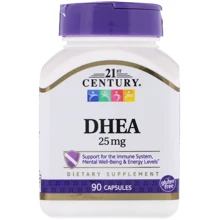 21st Century DHEA-25 mg 90 Caps: Форма выпуска Капсулы