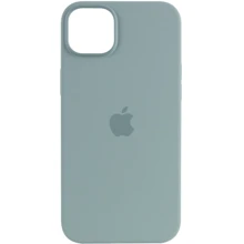 Чехол для iPhone TPU Silicone case with Magsafe Succulent for iPhone 14 Plus: Цвет бирюзовый