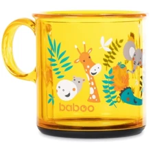 Чашка Baboo Safari з ковзним дном 170 мл 12+ міс жовта (8-142): Матеріал пластик