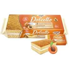 Пирожное бисквитное Freddi Dolcetto абрикос 8x25 г (8005380899048): Вес нетто 200 г