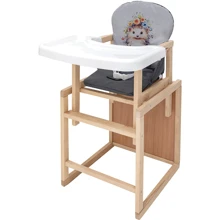Стульчик-трансформер Babyroom Пеппи-230 eko серый / графит (ежик, цветы) (680997): Тип трансформер