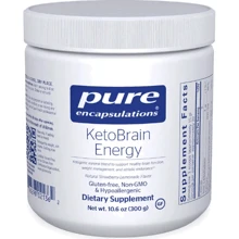 Pure Encapsulations KetoBrain Energy Кетоны для энергии мозга со вкусом клубника-лимонад 300 г: Форма выпуска Порошок