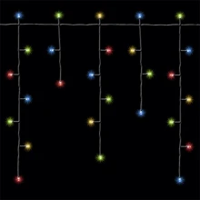 Гирлянда Бахрома, мультицветная, 100 LED, 2,85 м: Тип Штора