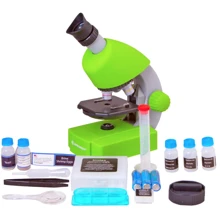 Микроскоп Bresser Junior 40x-640x Green с набором для опытов и адаптером для смартфона (8851300B4K000): Тип Оптические
