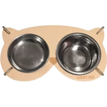 Миски на подставке Lucky Pet Cat 32x18x8 см кремовые (4820224213460): Тип Миски