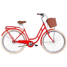 Велосипед Dorozhnik RETRO планет. с багажником зад St, с крылом St, с корзиной Pl 2022 SHIMANO NEXUS ST 28" оранжевый (OPS-D-28-311): Материал рамы Сталь