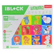 Игровой набор Iblock Конструктор-пазл животные (PL-921-279): Производитель Iblock