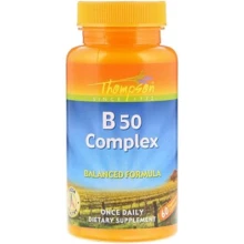 Thompson B50 Complex 60 Caps Комплекс витаминов B 50: Тип Витамин B