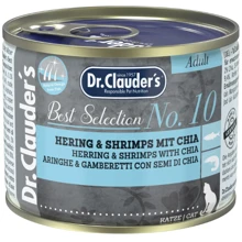 Влажный корм для взрослых кошек Dr.Clauder's Best Selection №10 сельдь и креветки с чиа 200 г (22610200): Тип Влажный корм