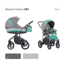 Универсальная коляска 2 в 1 Bebetto Murano New (С01) ментол: Тип коляски универсальная коляска (2-в-1)