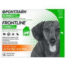Капли на холку Merial Frontline Comboот для собак от 2 до 10 кг 3 пипетки (1200978_1 уп.(3пип.)): Тип Капли