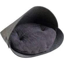 Лежак Red Point Shell с подушкой для котов серый 45x55x48 см ( АН.01.В.11.00.000): undefined undefined