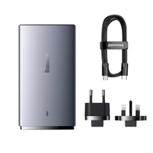 Зарядное устройство Baseus Wall Charger GaN5 Pro USB+USB-C Ultra-Slim 65W 100W Gray with USB-C Cable (CCGP150113): Особенности USB-C