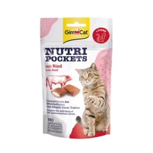 Витаминные лакомства Gimborn GimCat Nutri Pockets Говядина + Солод (Мальт) 60 г (4002064400747): Вид Снеки