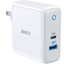 Зарядний пристрій ANKER USB Wall Charger PowerPort 2 PD 1xUSB-C/1xUSB Power IQ 2.0 White (A2321L21): Особливості Швидка зарядка, Power Delivery (PD), USB-C