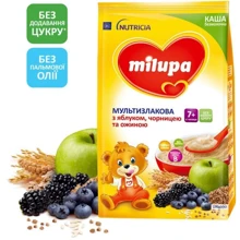 Milupa каша б/молока 170 г мультизлаковая с яблоком, черникой и ежевикой от 7 мес.: Тип Каши безмолочные