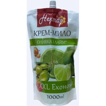 Нектар Крем-мыло Оливка и лайм дой-пак 1000 ml: Назначение Увлажнение, Смягчение, Восстановление, Очищение