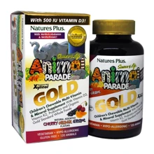 Natures Plus Animal Parade Gold 120 chewables Мультивитамины для детей, вкус ассорти: Тип Мультивитамины