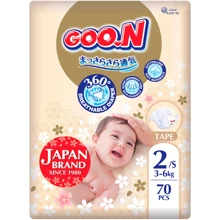 Підгузки Goo.N Premium Soft для дітей (S 3-6 кг 70 шт. (F1010101-153): Тип Подгузники