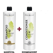 Шампунь+Кондиціонер Iv San Bernard Green Apple для длинной шерсти собак и котов смягчающий с зеленым яблоком 1+1 л (8289 + 8593 (1000)): Тип средства Набор