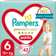 Подгузники Pampers Premium Care Pants Размер 6 (15+ кг) 42 шт (8001841325545): Тип Подгузники-трусики