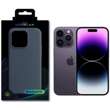 Чехол для iPhone Monblan Silicone Case MagSafe Storm Blue for iPhone 14 Pro Max: Цвет синий