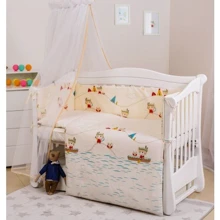 Постельный комплект 6 эл. Twins Eco Line 4090-E-012, Indian summer blue, бежевый: Тип постельный комплект