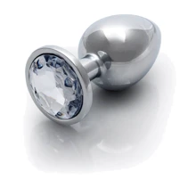 Металевий анальний затор Ouch! Heart Gem Silver - Diamond, М: Для кого унісекс