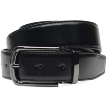 Чоловічий ремінь Borsa Leather чорно-коричневий (C135-4133-1): Стать Чоловік