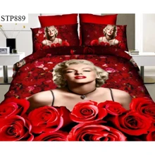 Комплект постельного белья Love You 3D Монро STP889 сатин семейный (283): Материал сатин